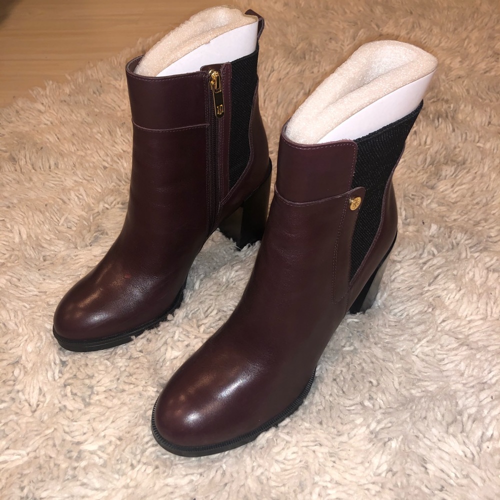 Tommy Hilfiger mulberry high heel boots